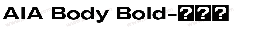 AIA Body Bold字体转换